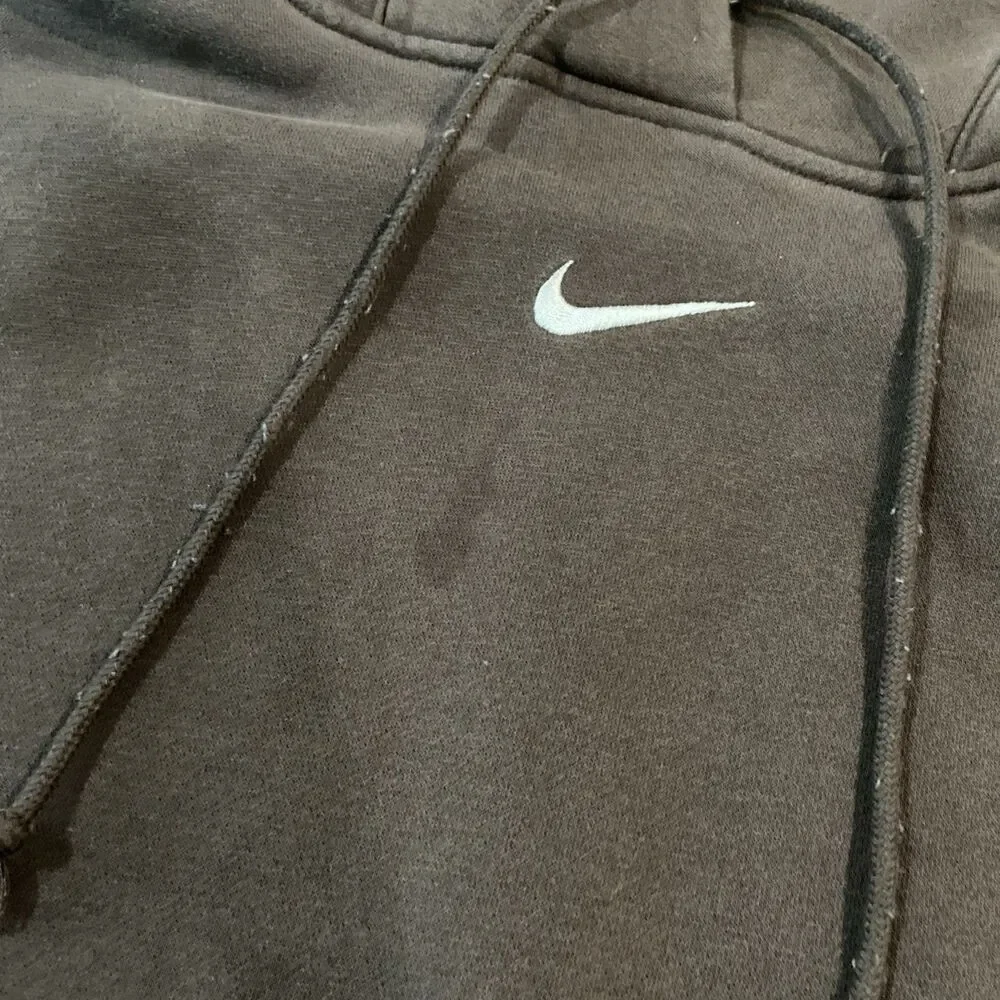 Nike Oversized Phoenix Hoodie Womens L Brown Pullover Fleece Sweatshirt DQ5860